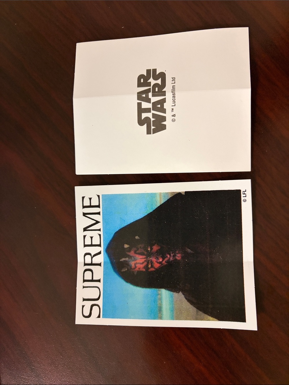 Supreme Star Wars Darth Maul Sticker — Black, White, Blue